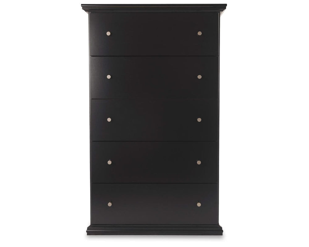 Maribel Queen Panel Bed, Dresser, Mirror, Chest and 2 Nightstands