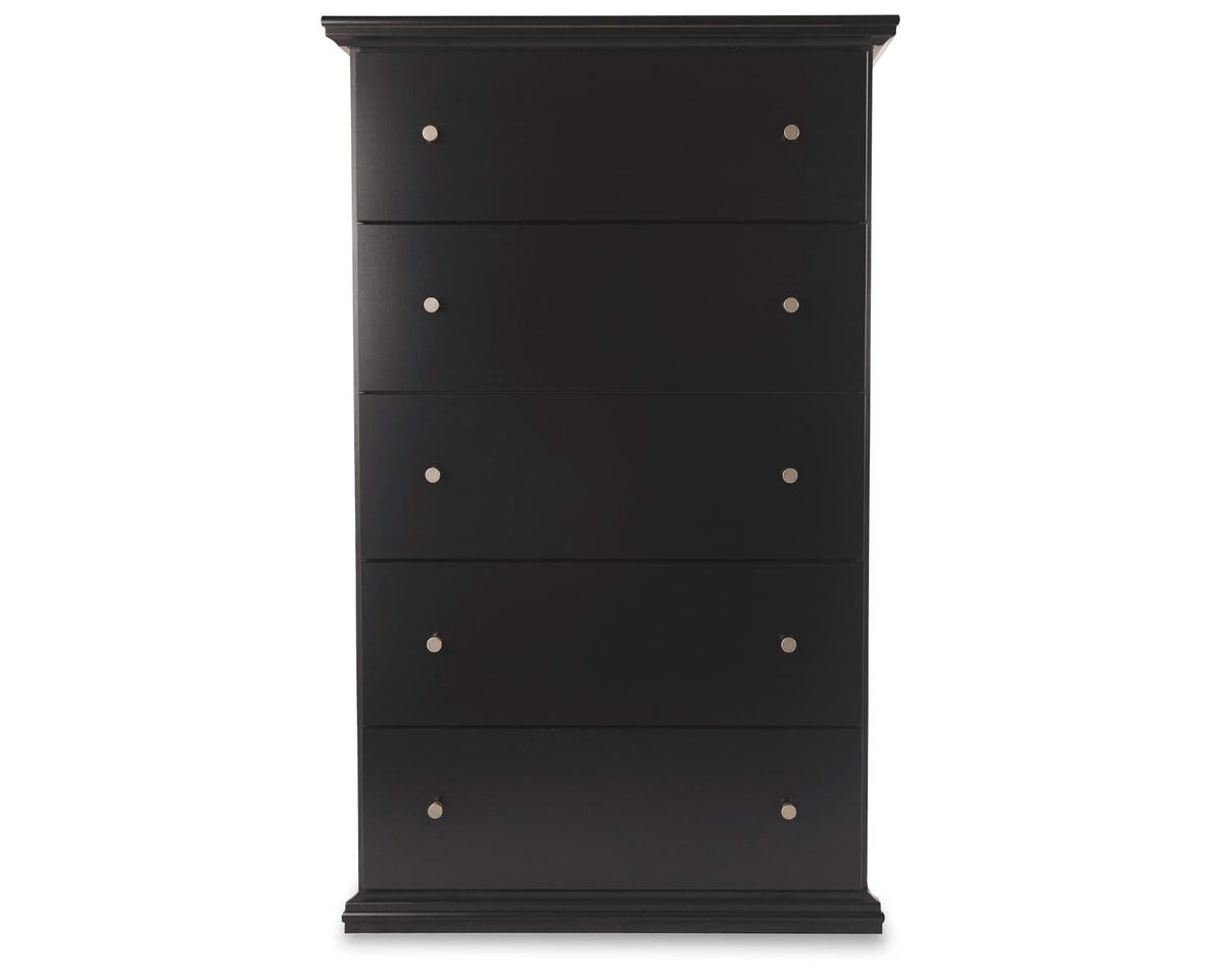 Maribel Queen Panel Bed, Dresser, Mirror, Chest and 2 Nightstands