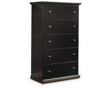 Maribel Queen Panel Bed, Dresser, Mirror, Chest and 2 Nightstands