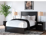 Cama Maribel con paneles completos, cómoda, espejo y mesita de noche