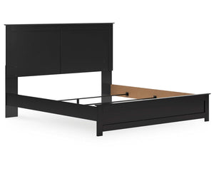 Cama Maribel King con paneles, cómoda y espejo