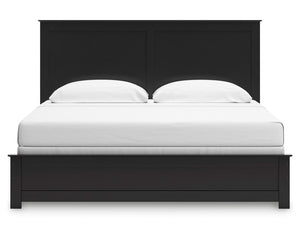 Cama Maribel King con paneles, cómoda y espejo