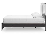 Cama Maribel King con paneles, cómoda y espejo