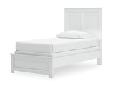 Cama individual con paneles, cómoda y mesita de noche Bostwick Shoals