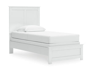 Cama individual con paneles, cómoda y mesita de noche Bostwick Shoals