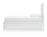 Cama individual con paneles, cómoda y mesita de noche Bostwick Shoals
