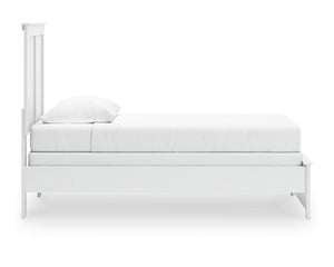 Cama individual con paneles, cómoda y mesita de noche Bostwick Shoals