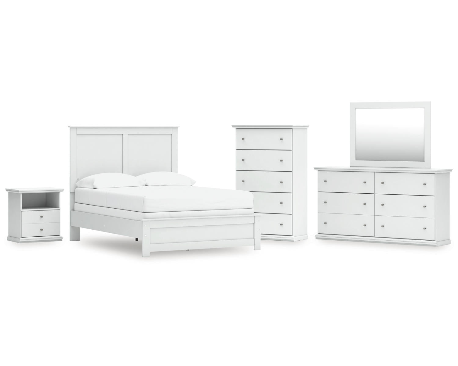 Bostwick Shoals Full Panel Bed, Dresser, Mirror, Chest, and Nightstand