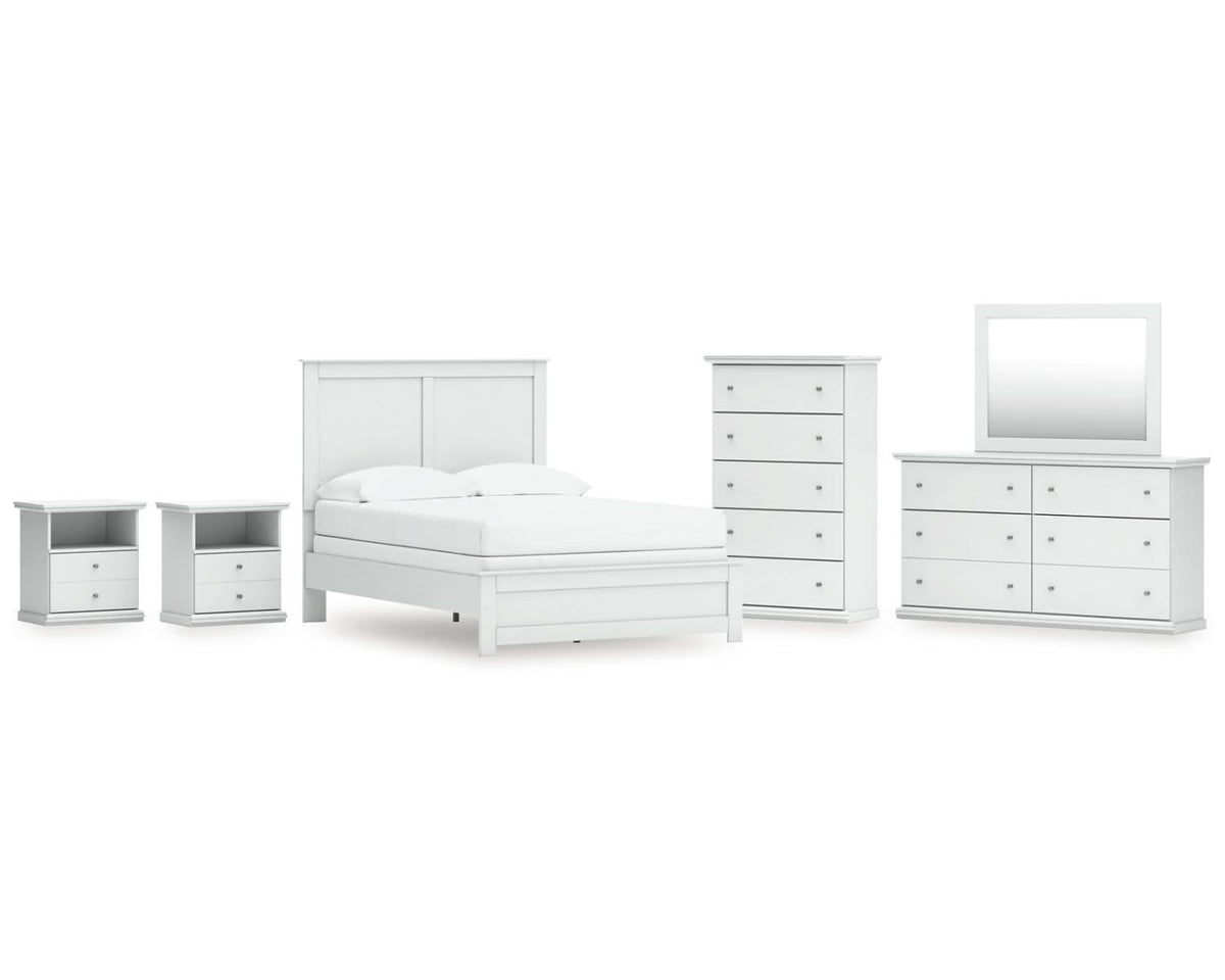 Bostwick Shoals Full Panel Bed, Dresser, Mirror, Chest, and 2 Nightstands