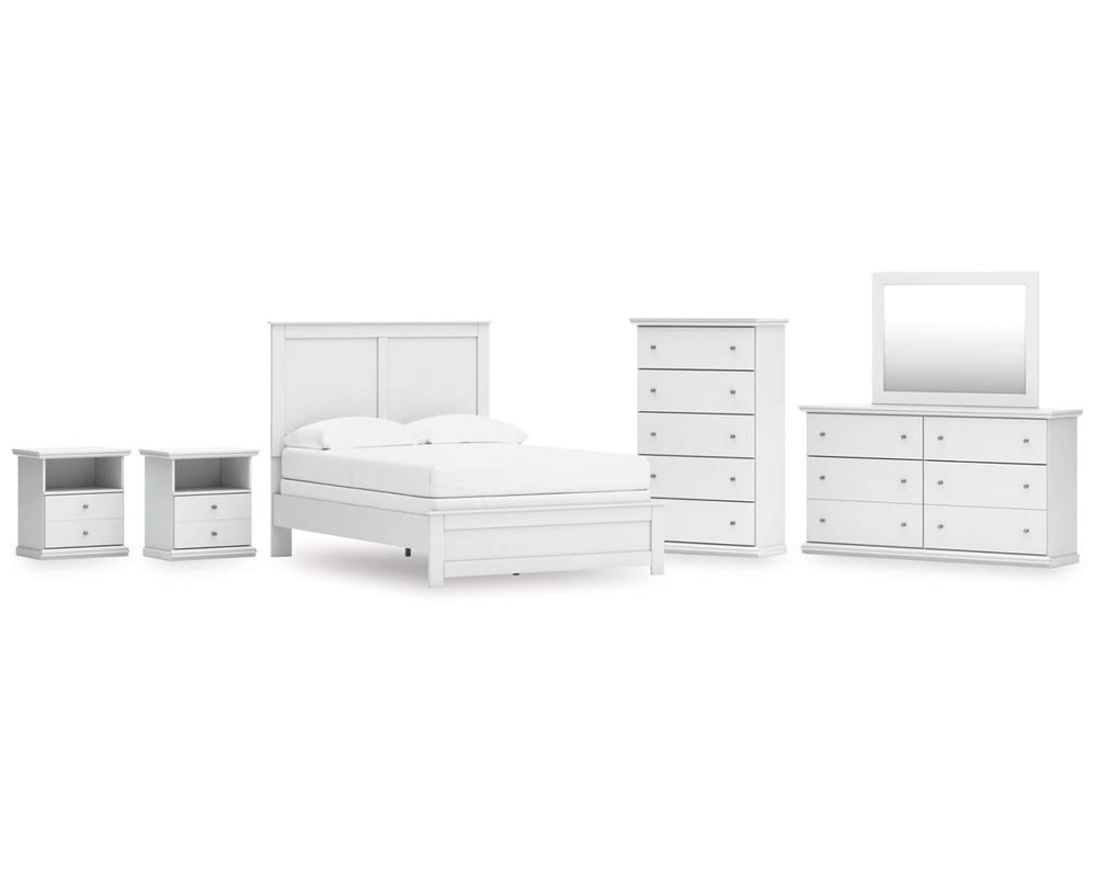 Bostwick Shoals Full Panel Bed, Dresser, Mirror, Chest, and 2 Nightstands