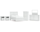 Bostwick Shoals Full Panel Bed, Dresser, Mirror, Chest, and 2 Nightstands