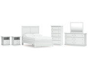 Bostwick Shoals Full Panel Bed, Dresser, Mirror, Chest, and 2 Nightstands