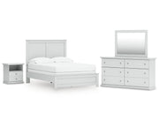 Bostwick Shoals Full Panel Bed, Dresser, Mirror and Nightstand