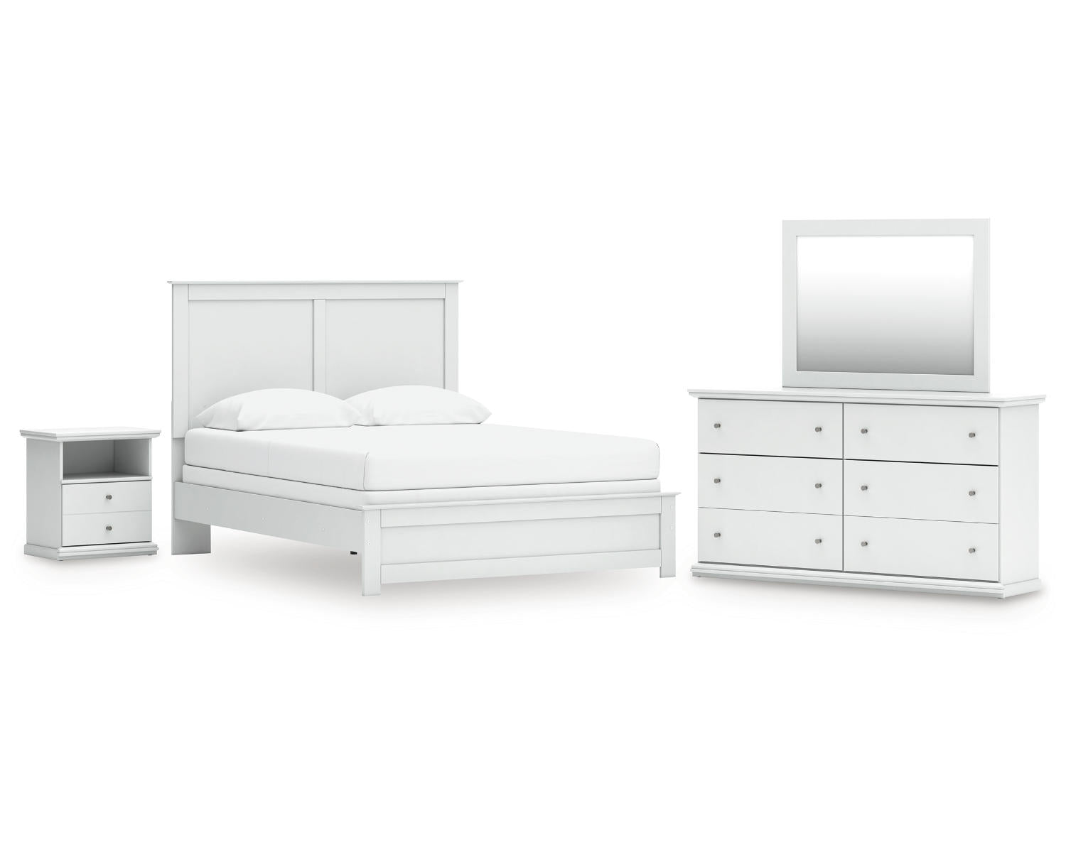 Bostwick Shoals Queen Panel Bed, Dresser, Mirror and Nightstand