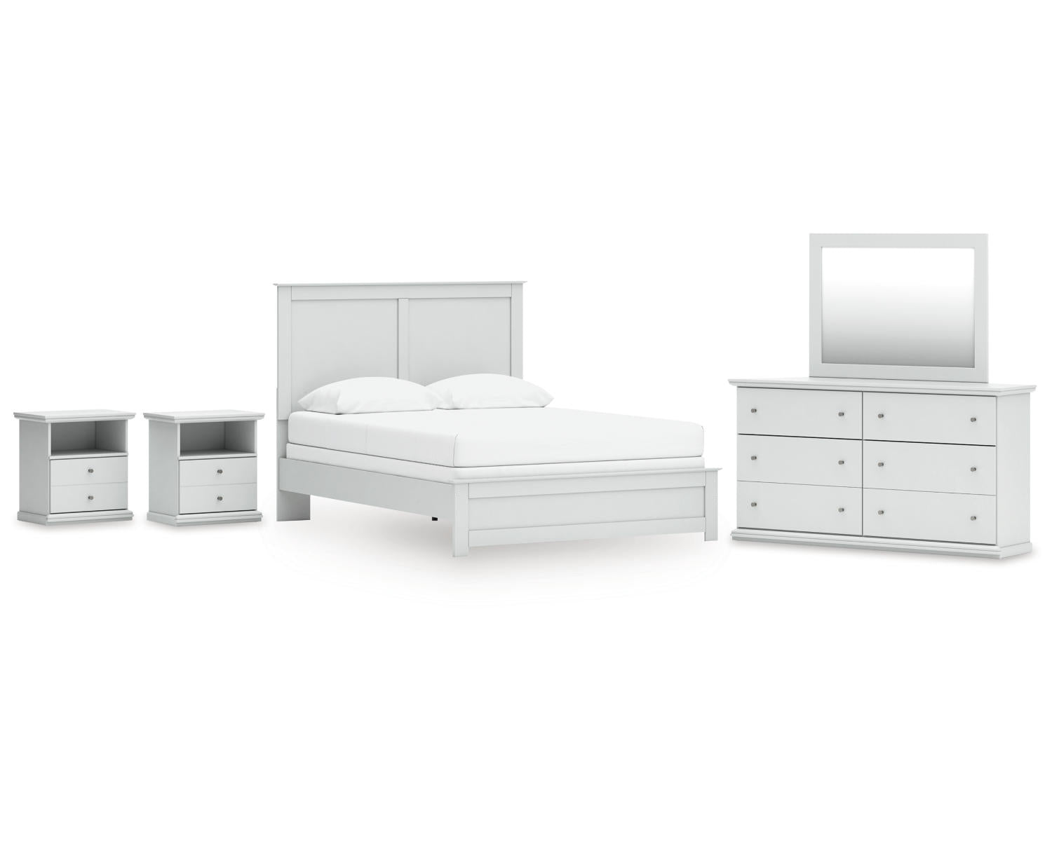 Bostwick Shoals Queen Panel Bed, Dresser, Mirror and 2 Nightstands