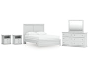 Bostwick Shoals Queen Panel Bed, Dresser, Mirror and 2 Nightstands
