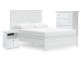 Bostwick Shoals Queen Panel Bed, Cheat and Nightstand