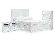 Bostwick Shoals Queen Panel Bed, Chest and 2 Nightstands