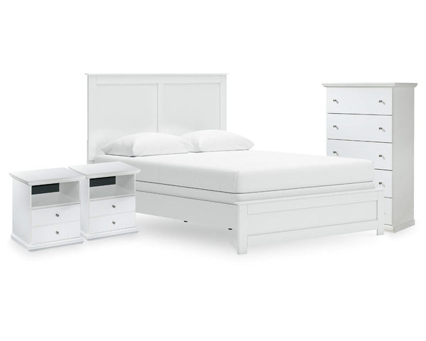 Cama Queen con paneles, cómoda y dos mesitas de noche Bostwick Shoals
