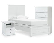 Bostwick Shoals Twin Panel Bed, Chest and Nightstand
