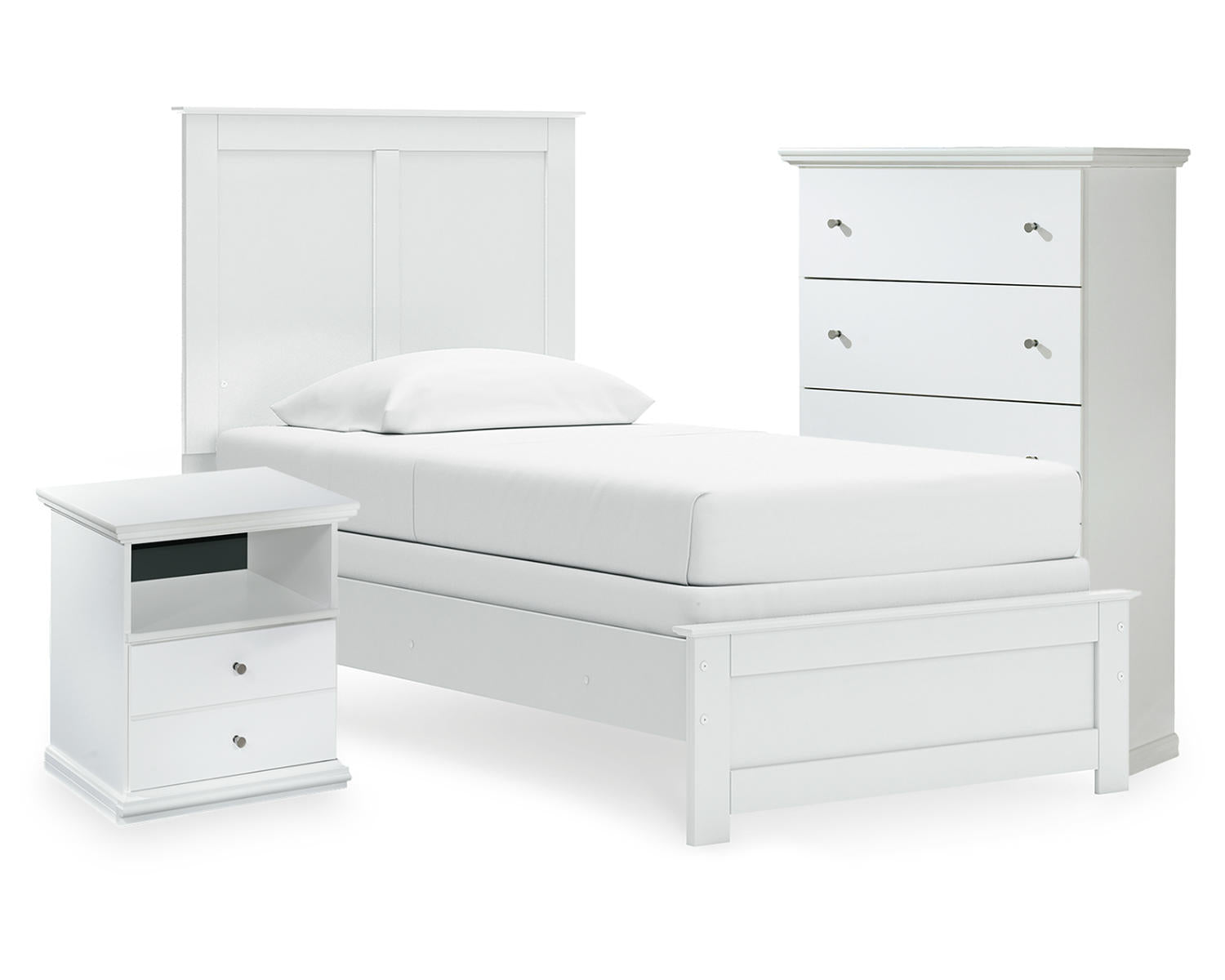 Bostwick Shoals Twin Panel Bed, Chest and Nightstand
