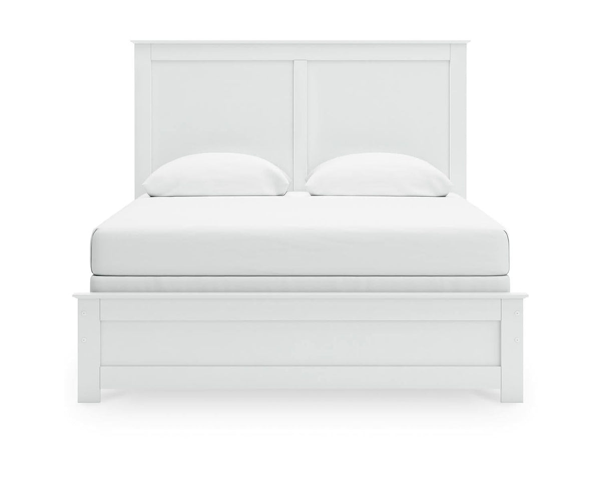 Cama Queen con paneles, tocador, espejo y dos mesitas de noche Bostwick Shoals