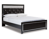 Kaydell Queen Upholstered Panel Bed, Dresser, Mirror and Nightstand