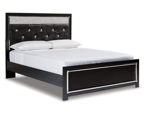 Kaydell Queen Upholstered Panel Bed, Dresser, Mirror and Nightstand