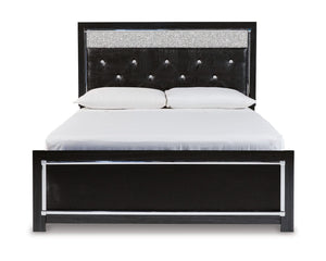 Kaydell Queen Upholstered Panel Bed, Dresser, Mirror and Nightstand