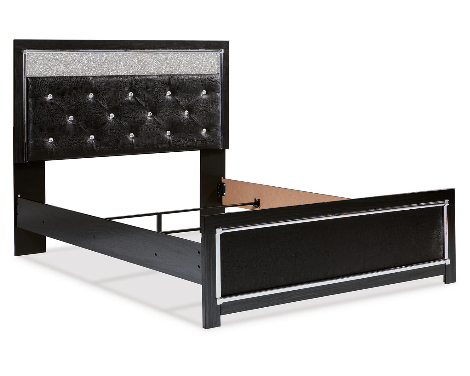 Kaydell Queen Upholstered Panel Bed, Dresser and Mirror