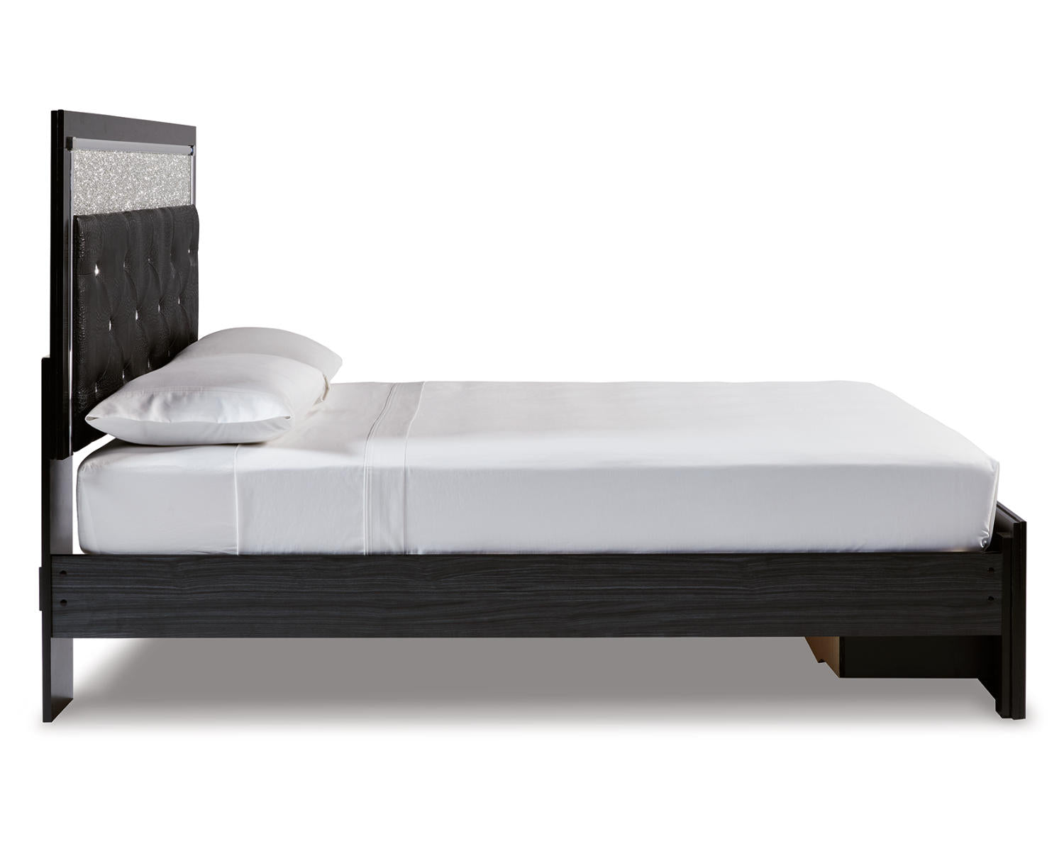 Kaydell Queen Upholstered Storage Bed, Dresser, Mirror and Nightstand