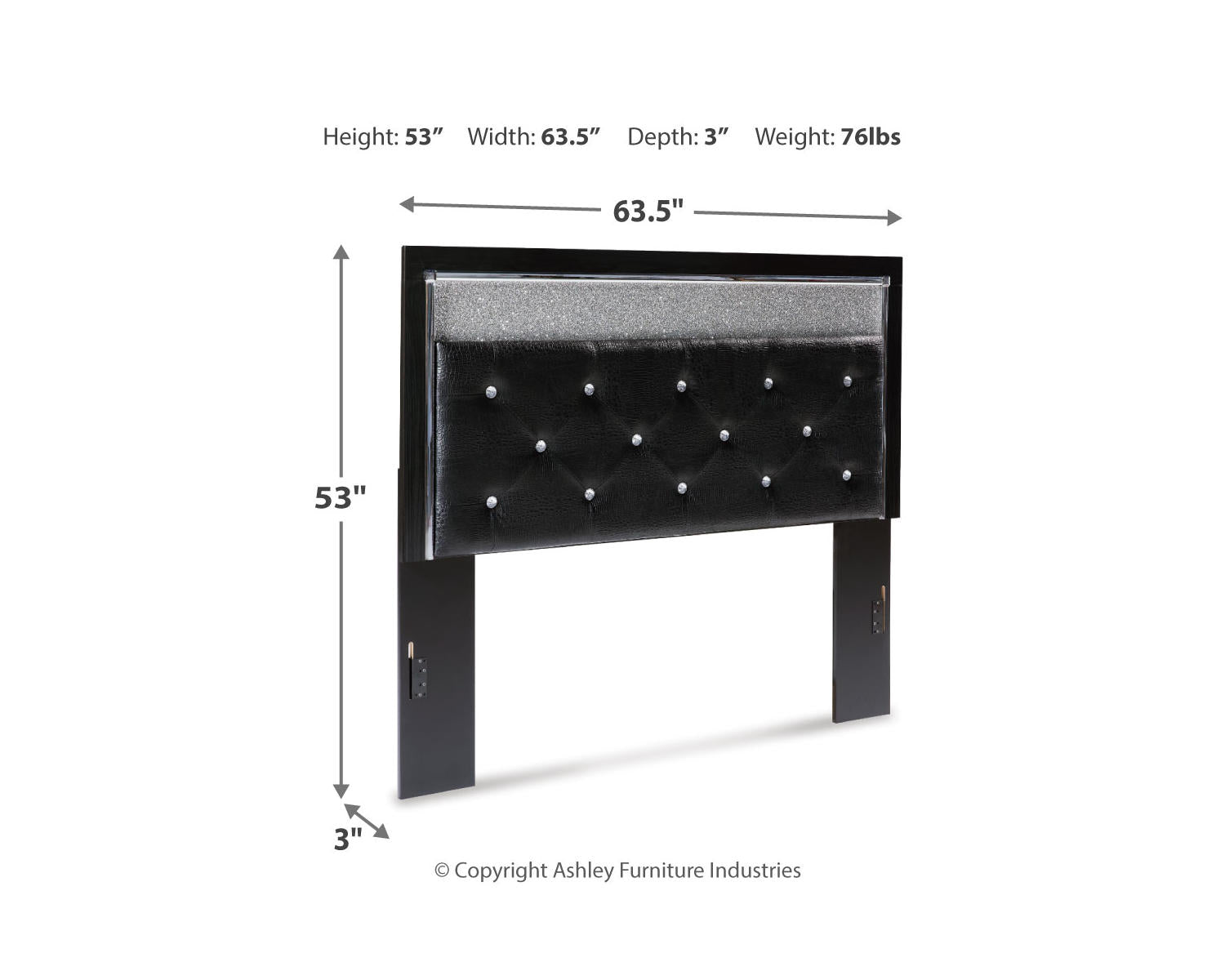Kaydell Queen Upholstered Panel Headboard, Dresser and Mirror