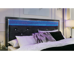 Kaydell Queen Upholstered Panel Storage Bed, Dresser and Mirror
