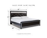 Kaydell King Upholstered Panel Bed, Dresser, Mirror and Nightstand