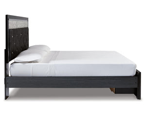 Kaydell King Panel Storage Bed, Dresser, Mirror and Nightstand