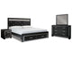 Kaydell King Panel Storage Bed, Dresser, Mirror and Nightstand