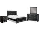 Kaydell Queen Upholstered Panel Bed, Dresser, Mirror, and Nightstand