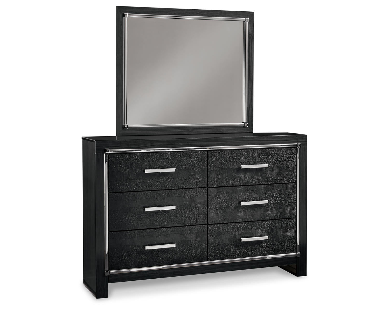 Kaydell King Storage Bed, Dresser, Mirror and Nightstand
