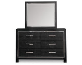 Kaydell King Panel Storage Bed, Dresser, Mirror and Nightstand