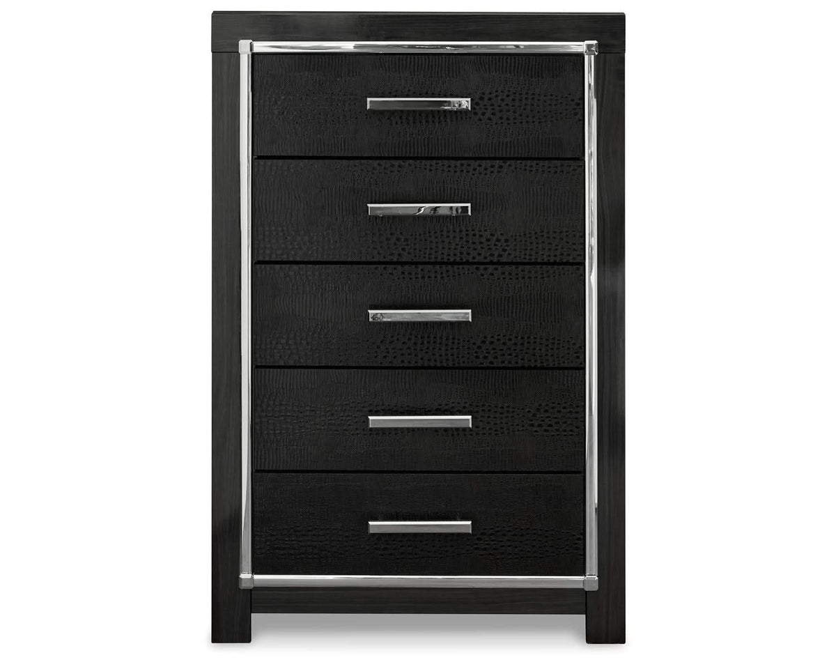 Kaydell Queen Upholstered Panel Bed and Chest
