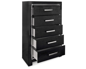 Kaydell Queen Upholstered Panel Bed and Chest