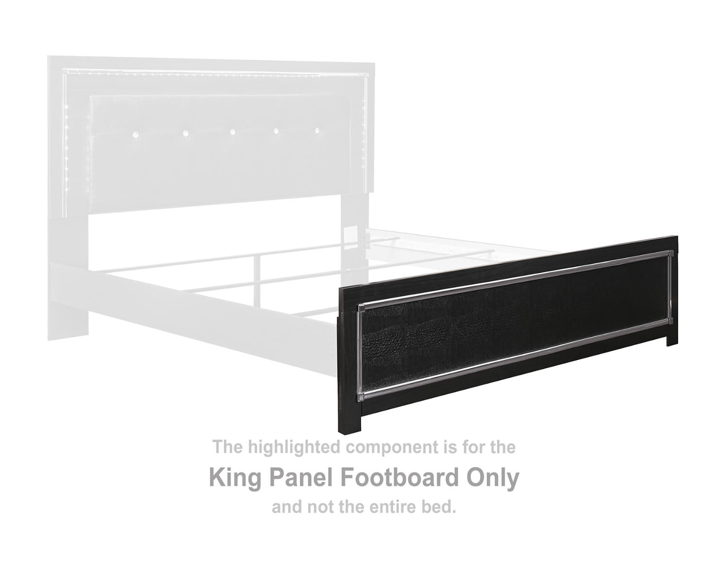 Kaydell King Upholstered Panel Bed, Dresser, Mirror, Chest and Nightstand