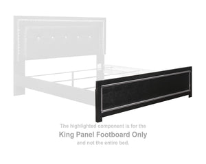 Kaydell King Upholstered Panel Bed, Dresser, Mirror, Chest and Nightstand