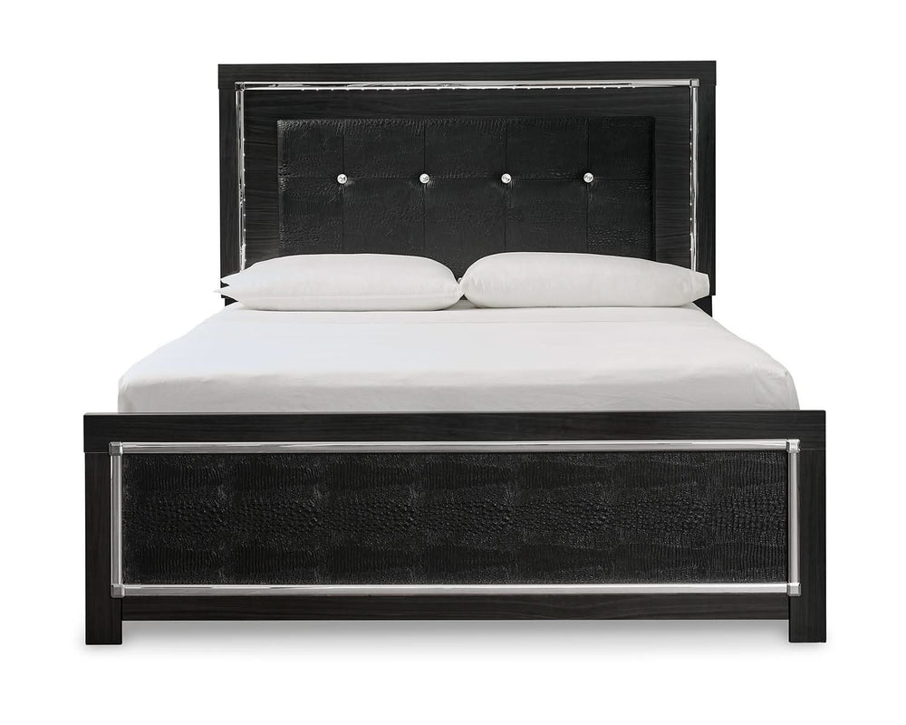 Kaydell Queen Upholstered Bed, Dresser, Mirror and 2 Nightstands