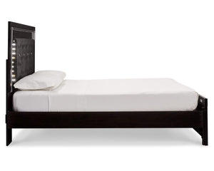 Kaydell Queen Upholstered Panel Bed, Dresser, Mirror, and Nightstand