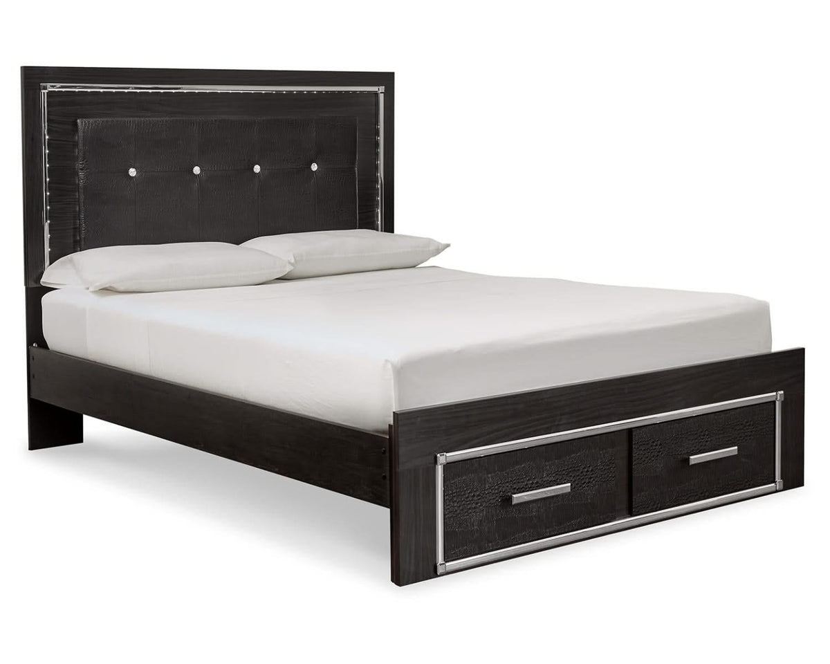 Kaydell Queen Panel Storage Bed, Chest and 2 Nightstands