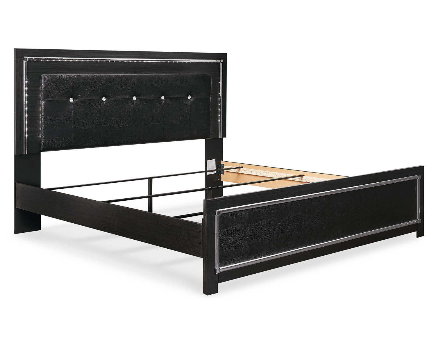 Kaydell King Upholstered Panel Bed and 2 Nightstands