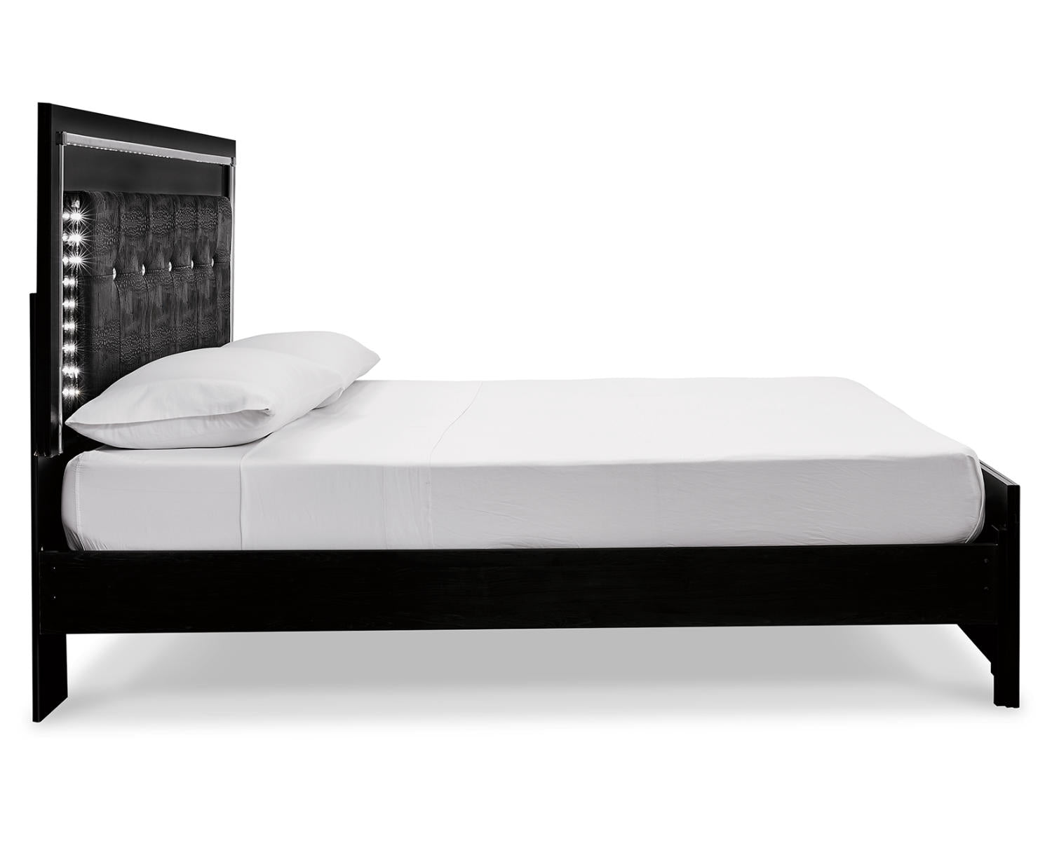 Kaydell King Upholstered Panel Bed and 2 Nightstands