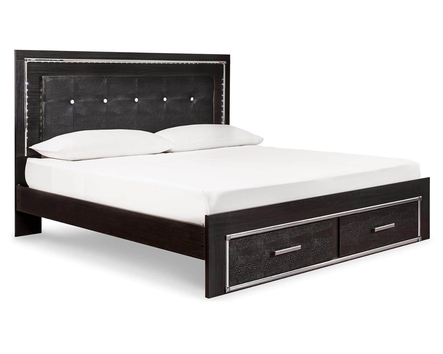 Kaydell King Storage Bed, Dresser, Mirror and Nightstand