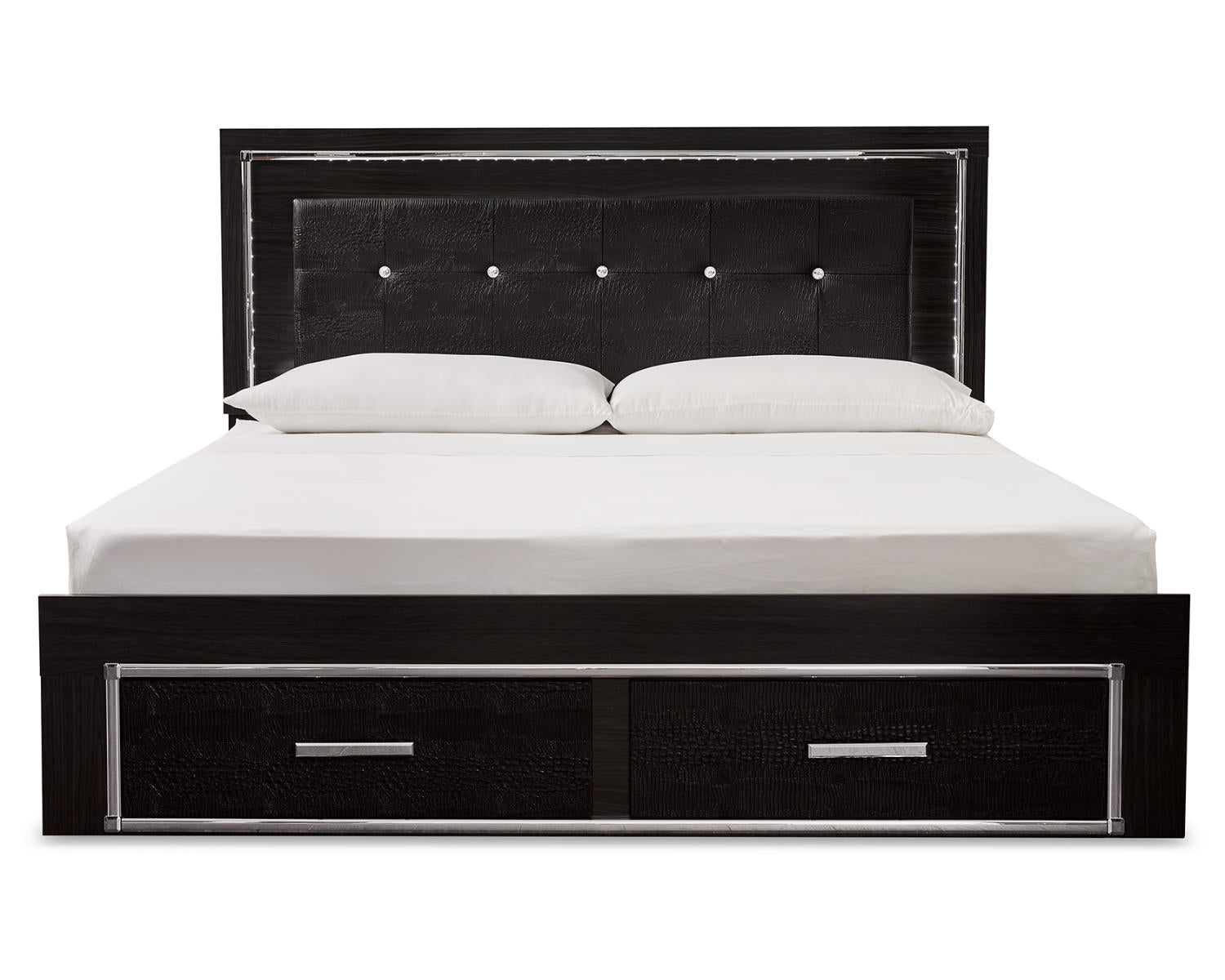 Kaydell King Storage Bed, Dresser, Mirror and Nightstand
